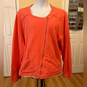 NWOT Coral Terry Asymmetrical Jacket